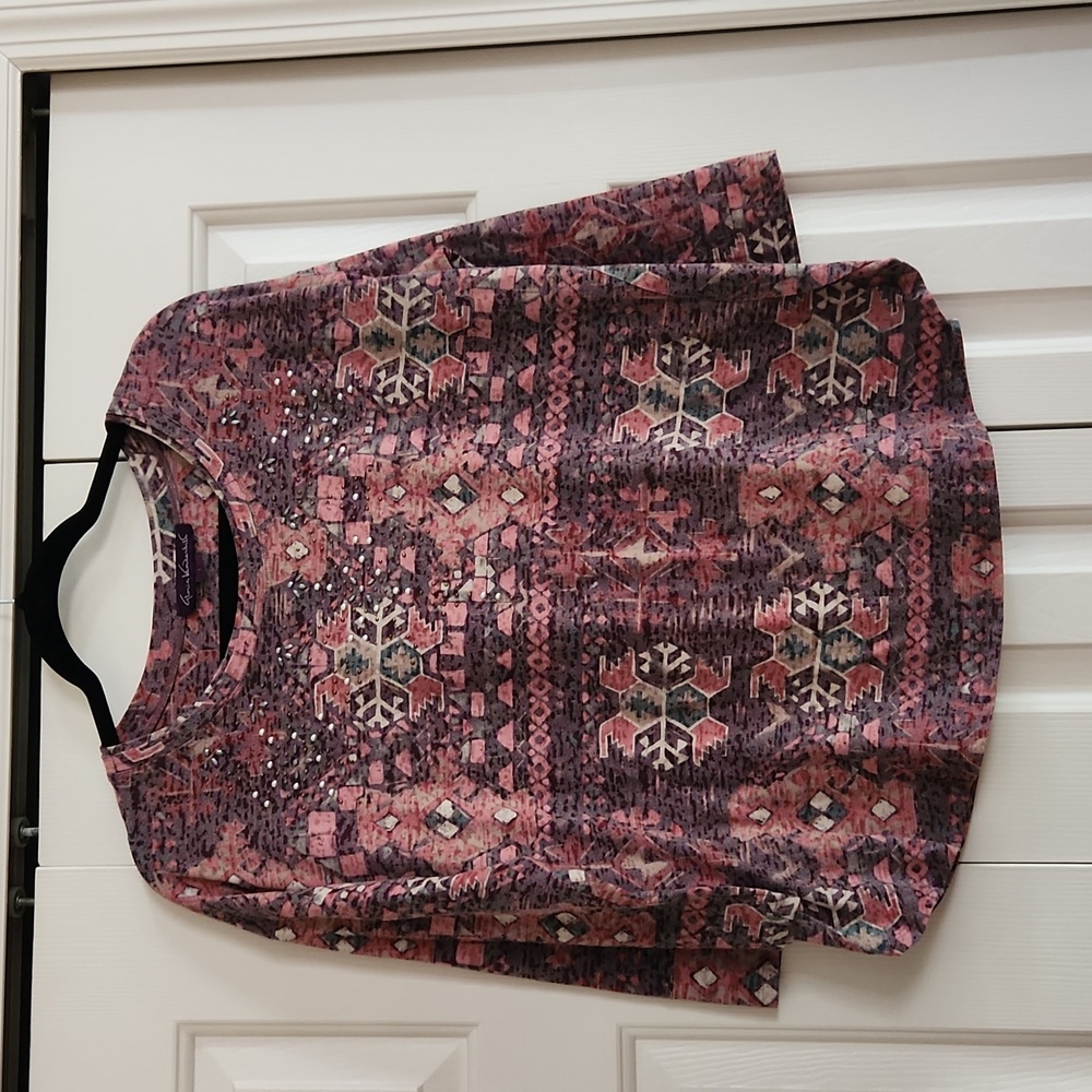 35.  Gloria Vanderbilt,  EC, Women's Top,  Size Large